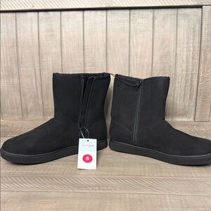 Cat & Jack Kids Black Side-Zip Boots
